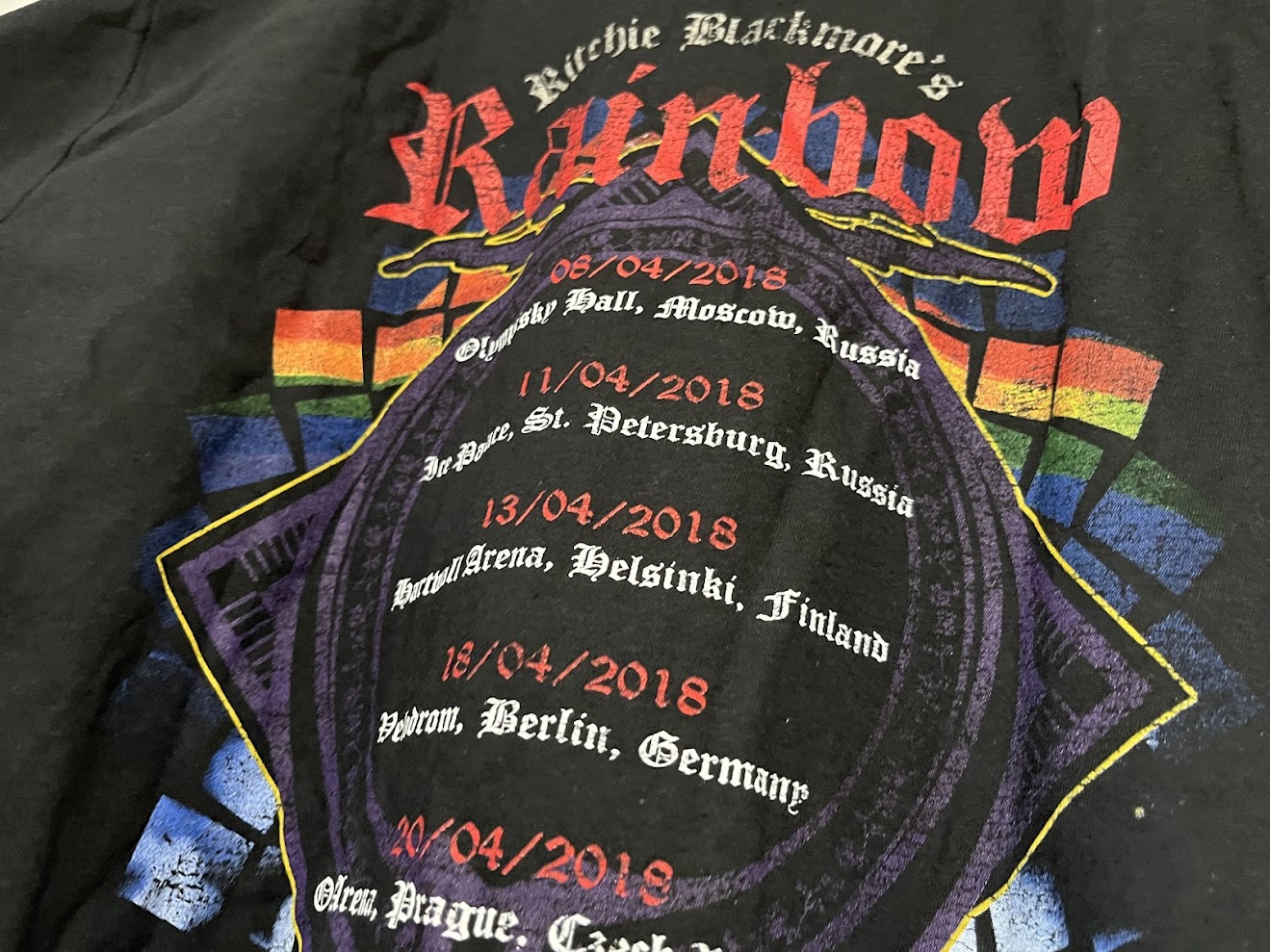 �ں߸ˤ����RAINBOW (�쥤��ܡ�) RITCHIE BLACKMORE �֥�å������֥�å��⥢�� 2018ǯ�ĥ��� T�����  L�������ڥ��쥯�����������ƥ��
