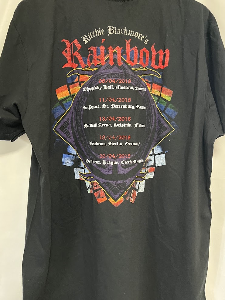 �ں߸ˤ����RAINBOW (�쥤��ܡ�) RITCHIE BLACKMORE �֥�å������֥�å��⥢�� 2018ǯ�ĥ��� T�����  L�������ڥ��쥯�����������ƥ��