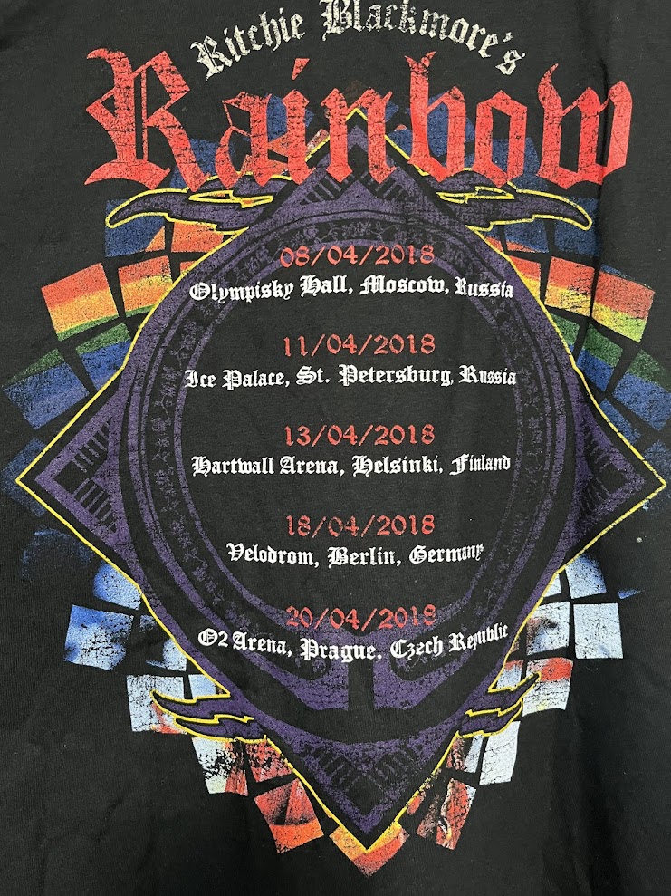 �ں߸ˤ����RAINBOW (�쥤��ܡ�) RITCHIE BLACKMORE �֥�å������֥�å��⥢�� 2018ǯ�ĥ��� T�����  L�������ڥ��쥯�����������ƥ��