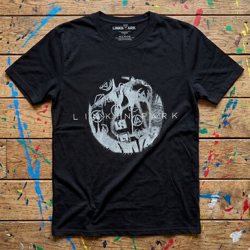 LINKIN PARK (��󥭥󡦥ѡ���) Logo Blur �֥������֥顼�� �����ܥ� T�����