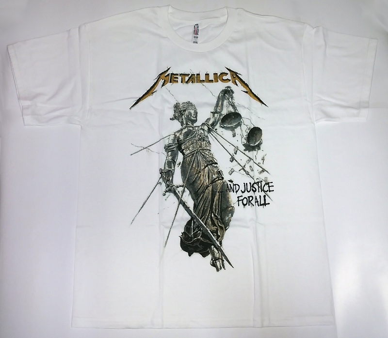 メタリカ　and justice ~女神像シャツ 新品】メタリカMetallica 骸骨女神 メタルジャスティスTシャツ(M