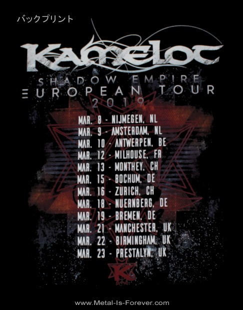 KAMELOT (�������å�) The Shadow Theory �֥�������ɥ��������꡼��2019ǯ�衼���åѡ��ĥ���  T�����