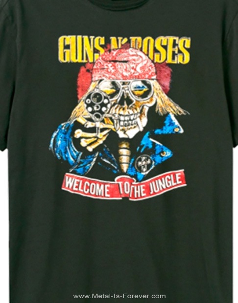 GUNS N' ROSES (���󥺡�����ɡ���������) Welcome to the Jungle �֥����륫�ࡦ�ȥ�����������󥰥�� ����ץ�ե����� T�����