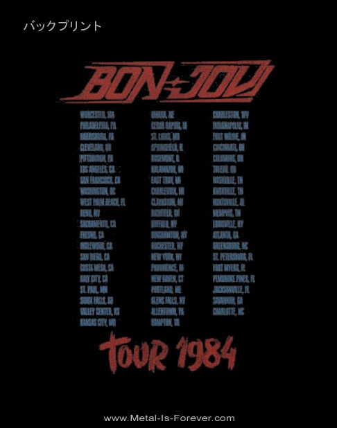 BON JOVI (�ܥ󡦥������) TOUR '84 ��84ǯ�ĥ����� T�����