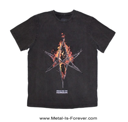 BRING ME THE HORIZON (�֥�󥰡��ߡ��������ۥ饤����) Flame Hex & Text Logo �֥ե쥤�ߥ󥰡��إå���������Ɏ��ƥ����Ȏ������� ���ȡ��󡦥����å��� T����ġʥ��㥳���롦���졼��