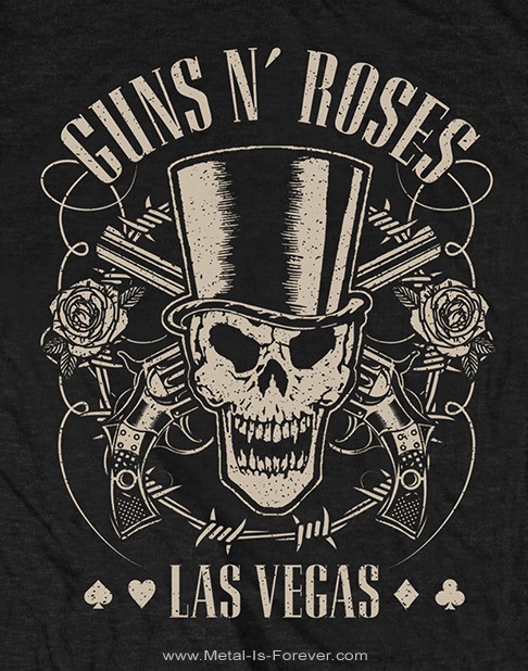 GUNS N' ROSES -���󥺡�����ɡ���������- TOP HAT, SKULL & PISTOLS LAS VEGAS �֥ȥåץϥåȡ������롦����ɡ��ԥ��ȥ롦�饹���������� �ԥ����