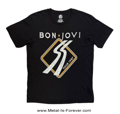 BON JOVI (�ܥ󡦥������) Tour '87 Road Sign ��1987ǯ�ĥ����� T�����