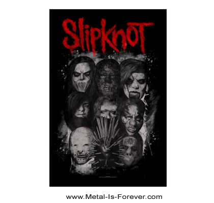 SLIPKNOT (スリップノット) MASKS 「マスク」 布製ポスター｜メタルT