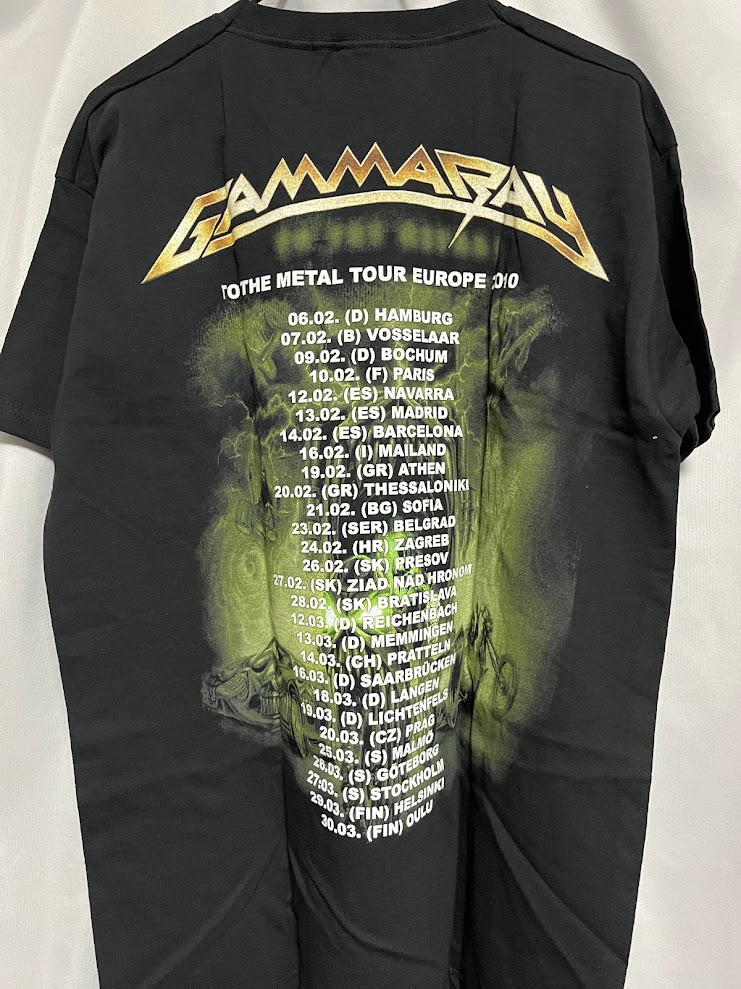 �ں߸ˤ����GAMMA RAY (����ޡ��쥤) TO THE METAL TOUR 2010 �֥ȥ��������᥿�롦�ĥ��� 2010�� T�����  L�������ڥ��쥯�����������ƥ��