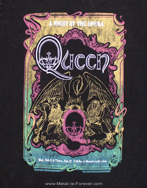 QUEEN (��������) A Night At The Opera Tour '76 �֥��ڥ�¤��롦1976ǯ�ĥ����� ���ȡ��󡦥����å��� T�����