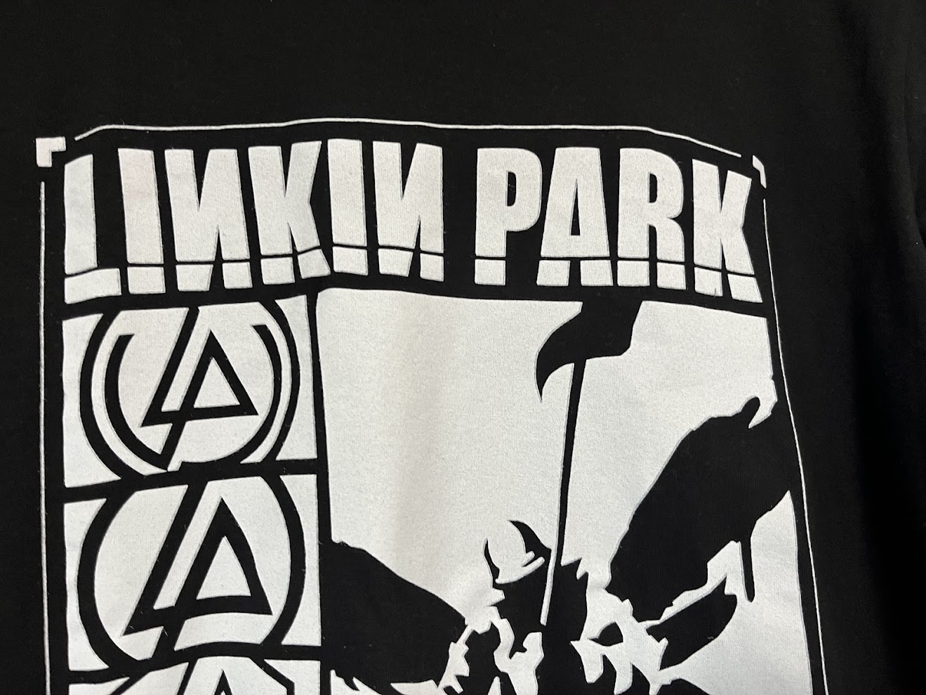 �ں߸ˤ����LINKIN PARK (��󥭥󡦥ѡ���) Logos Rectangle �֥��������쥯���󥰥�� T����� L������