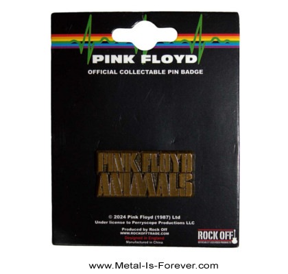 PINK FLOYD (ԥ󥯡ե) Animals Gold Text Logo֥˥ޥ륺ɡƥȡ ԥХå