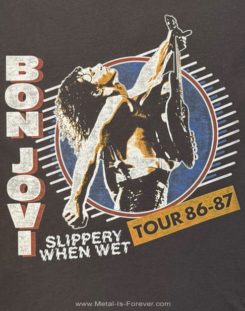 BON JOVI (�ܥ󡦥������) Slippery When Wet �֥磻��ɡ����󡦥������ȥ꡼�ġ� Tour '86-'87 T����ġʥ��㥳���롦���졼��