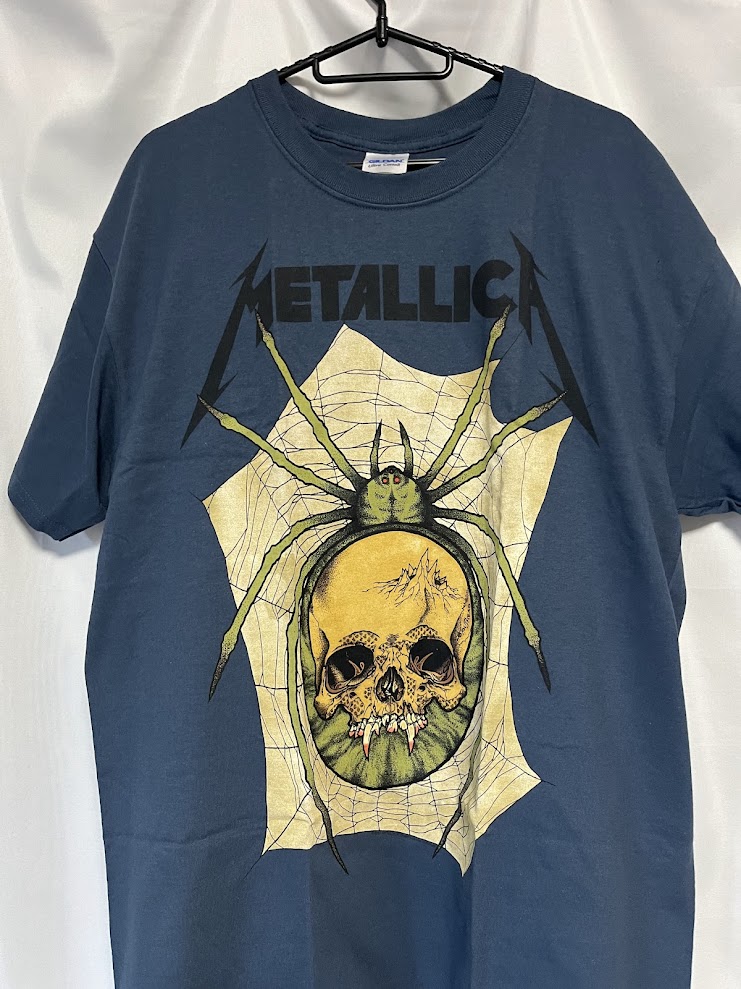 �ں߸�ͭ���METALLICA (�᥿�ꥫ) Spider Skull �֥��ѥ�������������� �ԥ���ġʥ��Х�ȥ֥롼�� L������