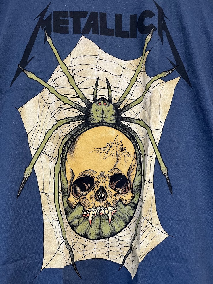 �ں߸�ͭ���METALLICA (�᥿�ꥫ) Spider Skull �֥��ѥ�������������� �ԥ���ġʥ��Х�ȥ֥롼�� L������