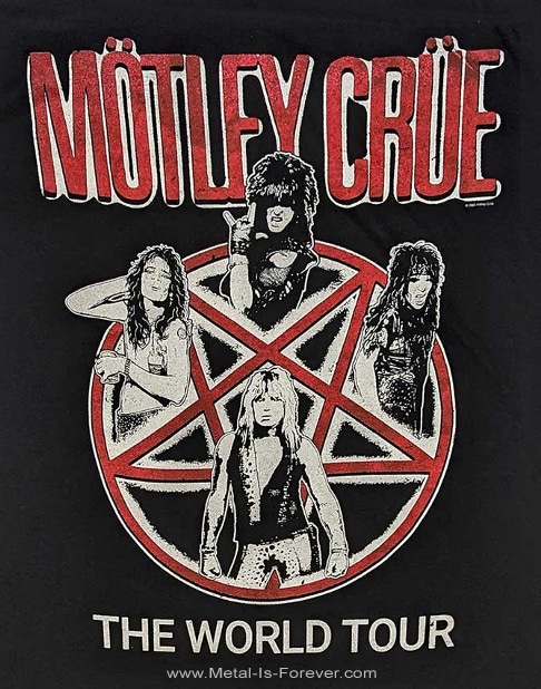 MOTLEY CRUE (ȥ꡼롼) Vintage World Tour Pentagram ֥ơɡĥڥ󥿥 ԥ