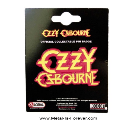 OZZY OSBOURNE (�������������ܡ���) Stacked Logo �֥����å��������� �ԥ�Хå�