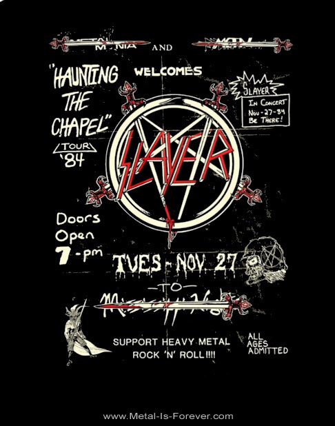 SLAYER -���쥤�䡼- HAUNTING THE CHAPEL �֥ۡ���ƥ��󥰡���������ڥ�� 1984ǯ�ե饤�䡼 �ԥ����