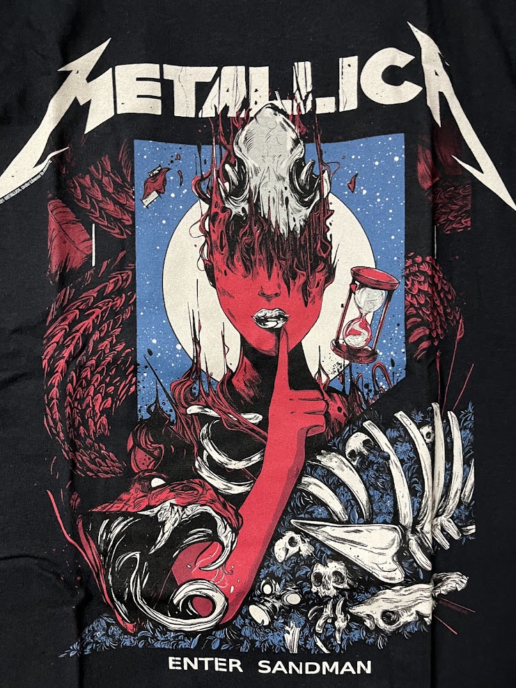 �ں߸�ͭ���METALLICA (�᥿�ꥫ) Enter Sandman Poster �֥��󥿡�������ɥޥ󡦥ݥ������� T����� XXL������