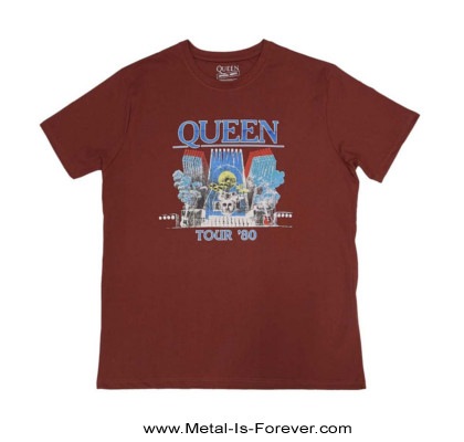 QUEEN (クイーン) Tour '80 「1980年・ツアー」 Tシャツ（赤
