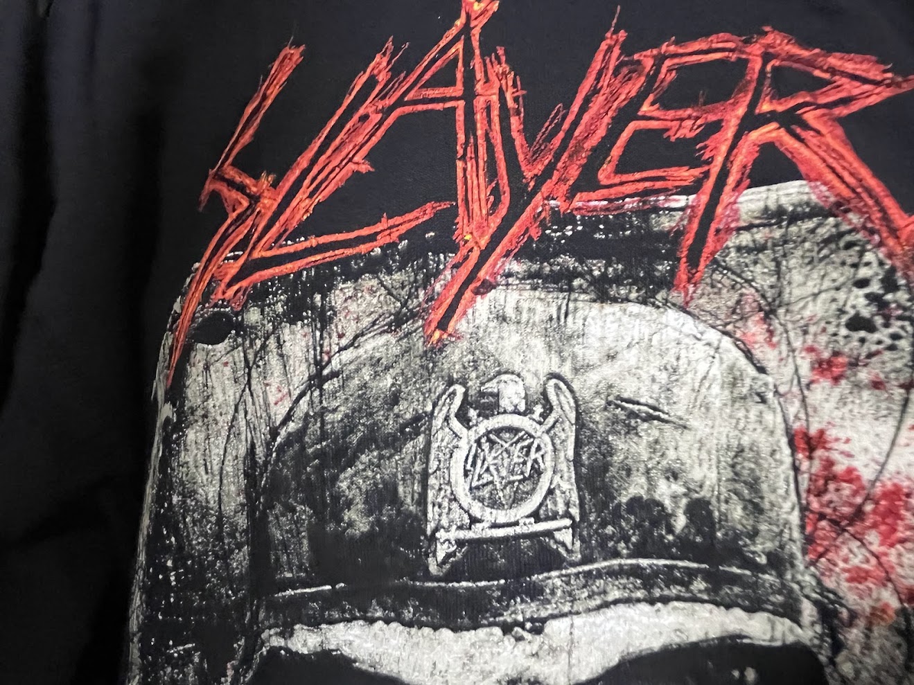 �ں߸ˤ����SLAYER (���쥤�䡼) ETCHED SKULL �֥��å��ɡ�������� ���åס��ѡ����� M������