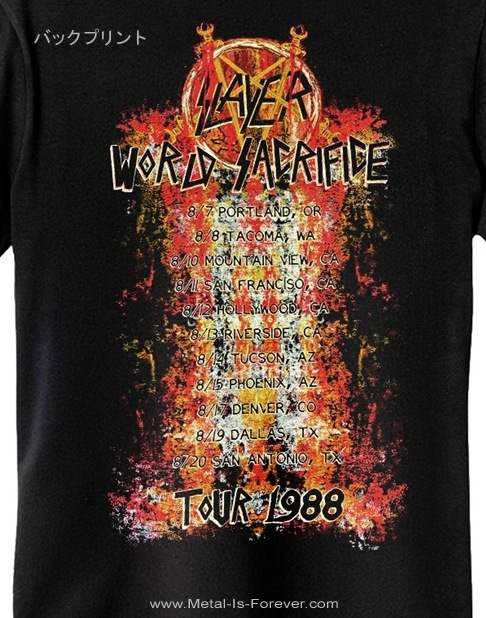 SLAYER (���쥤�䡼) World Sacrifice Tour�֥��ɡ�������ե��������ĥ����ץ���ץ�ե����� T�����