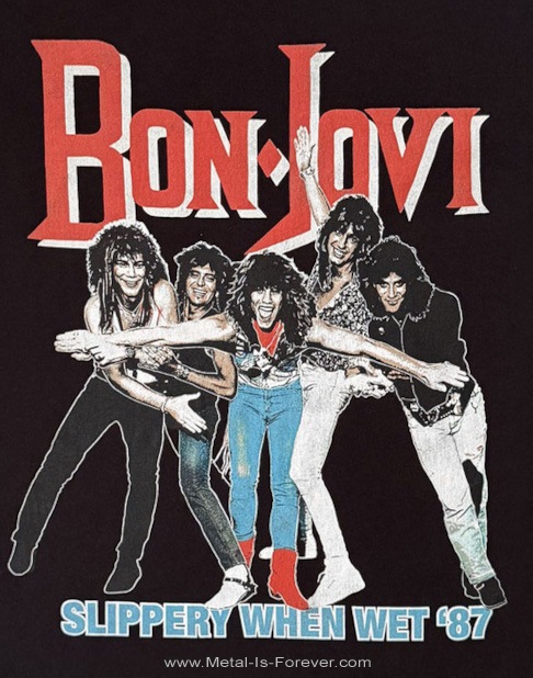 BON JOVI (�ܥ󡦥������) Slippery When Wet �֥磻��ɡ����󡦥������ȥ꡼�ġ� Tour '87 T�����