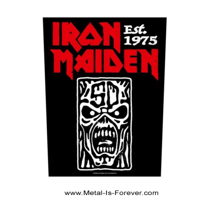 IRON MAIDEN (�������󡦥ᥤ�ǥ�) Est. 1975 Stamp Logo ��1975ǯ��������ס������� �Хå��ѥå�