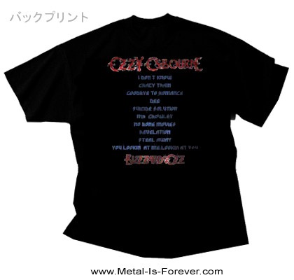 OZZY OSBOURNE (�������������ܡ���) Blizzard of Ozz �֥֥ꥶ���ɡ����֡����������ɤ�줿��ͺ����� �ȥ�å��ꥹ�� T�����