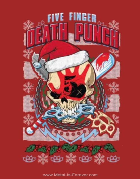 FIVE FINGER DEATH PUNCH (�ե��������ե��󥬡����ǥ����ѥ��) ZOMBIE KILL XMAS �֥���ӡ����롦���ꥹ�ޥ��� T����ġ��֡�