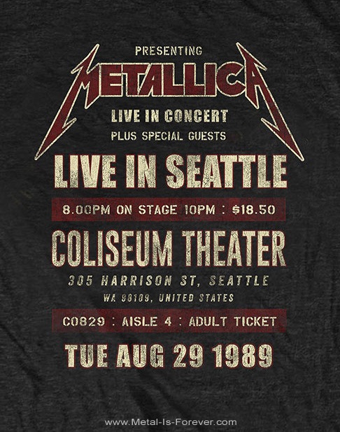 METALLICA (᥿ꥫ) SEATTLE '89 1989ǯȥ ԥ