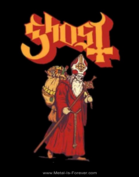 GHOST (��������) GREETINGS FROM PAPA NOEL �֥��꡼�ƥ��󥰡��ե��ࡦ�ѥѡ��Υ���� T�����