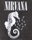 NIRVANA (�˥��������) Seahorse & Logo �֥����ۡ����������ץ��ȡ��󡦥����å��� T����ġʥ��㥳���롦���졼��
