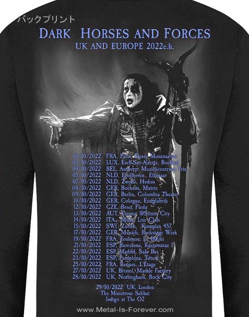CRADLE OF FILTH (���쥤�ɥ롦���֡��ե��륹) Dark Horses And Forces Tour 2022 �֥��������ۡ�����������ɡ��ե����������ĥ�����2022�� �ե��� Ĺµ�ԥ����