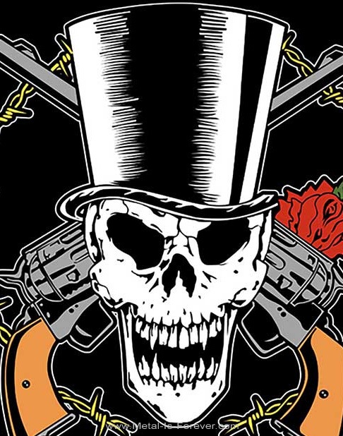 GUNS N' ROSES (���󥺡�����ɡ���������) Skull & Guns �֥����롦����ɡ����󥺡� �Хå��ѥå�