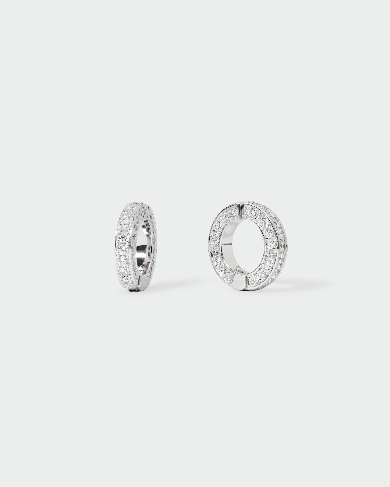 Triple Pave Hoop Earrings