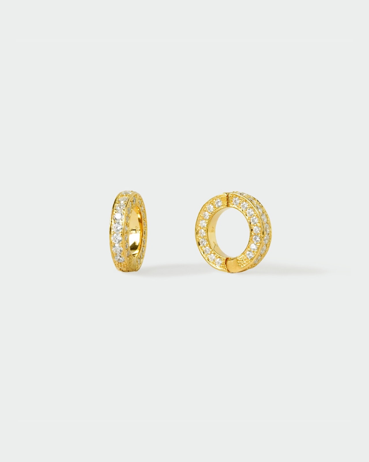 Triple Pave Hoop Earrings