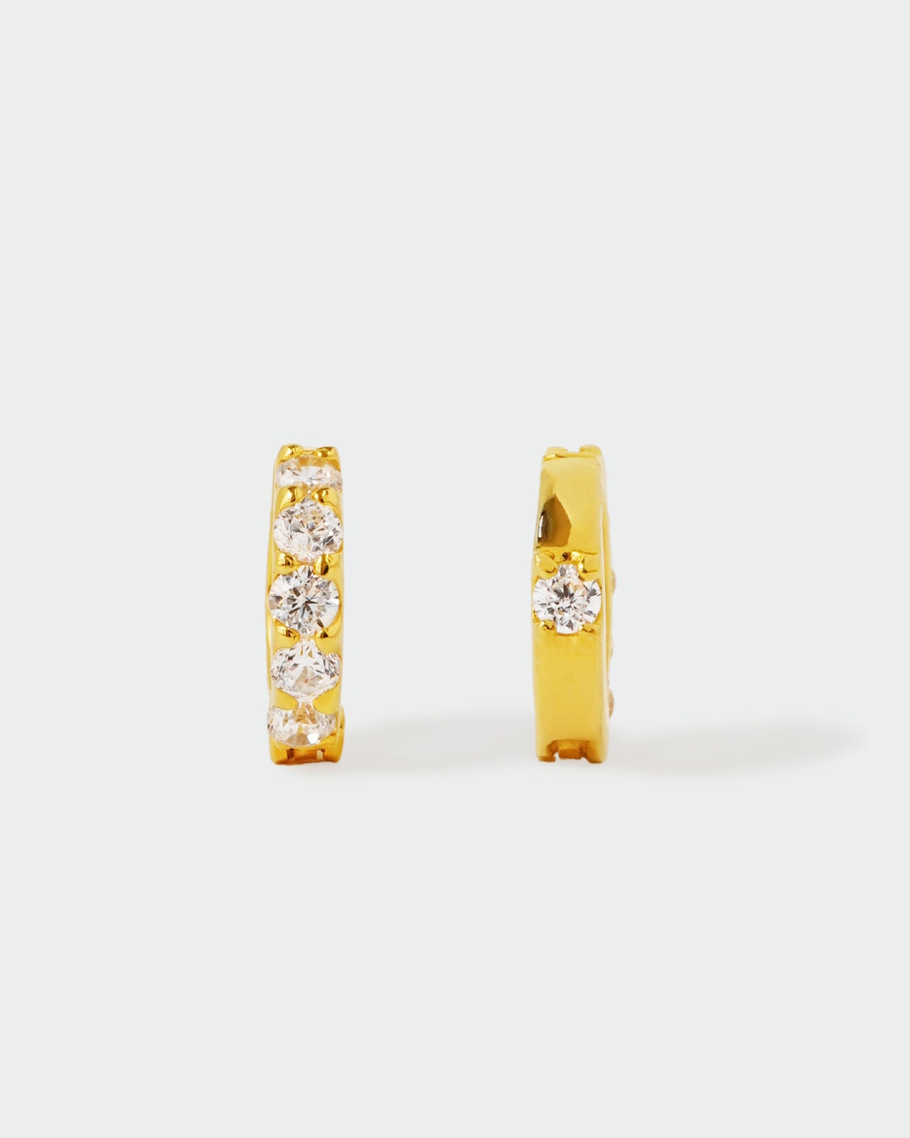 【オンライン限定】キャッチイヤリング　リバーシブル　CZ