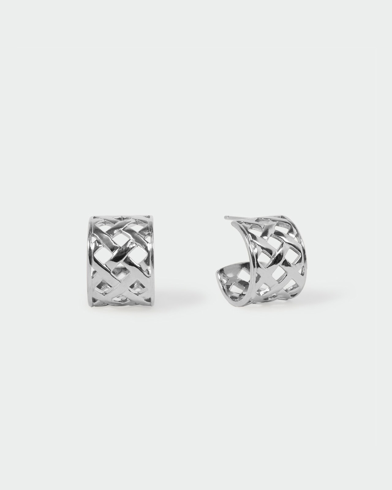 メッシュワイドフープピアス