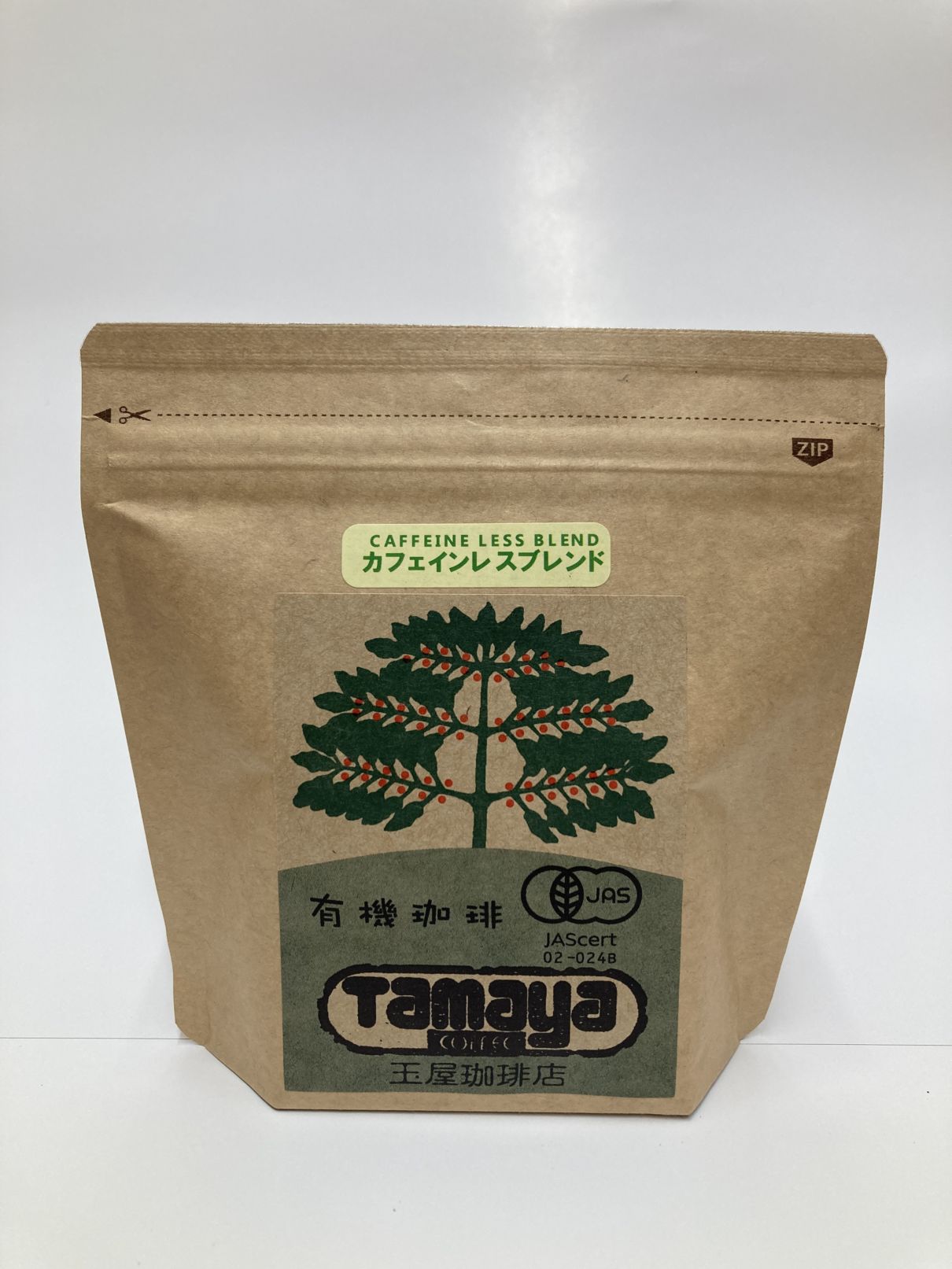 有機カフェインレスモカブレンド（粉）[玉屋珈琲店]