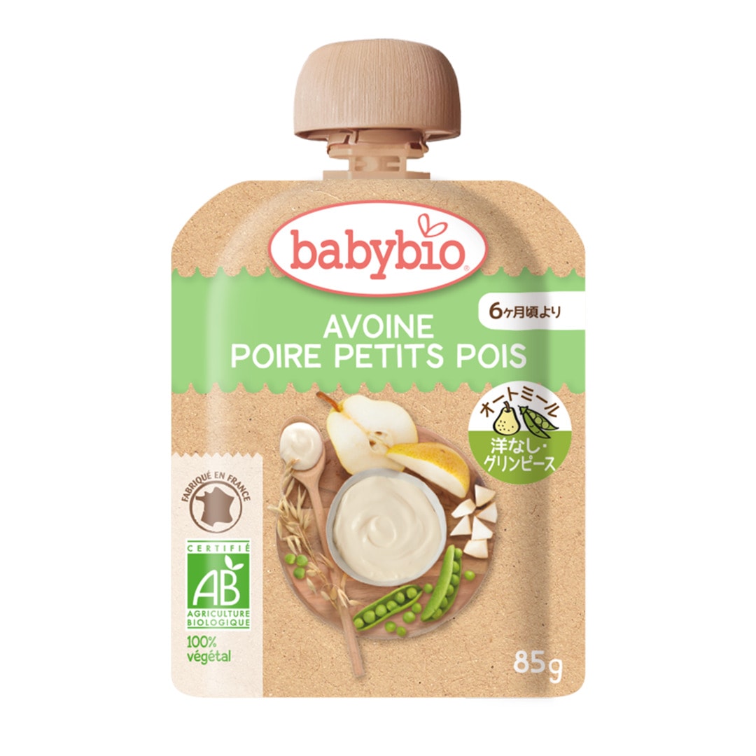 ベビーオートミール 洋なし・グリンピース［ベビービオ］
