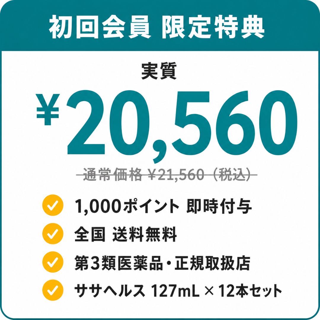 ササヘルス 127mL × 12本【第3類医薬品】