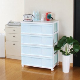 �ڴ����ʡ� ��10�� �磻�ɥ������� ��Ǽ�ܥå��� ��Ǽ������ �ץ饹���å� �����Ф� 4�� ��60 ����40 �⤵85cm ����ե� ������� �ۥ磻�ȡ��������֥롼 ���㥹�����դ� ������