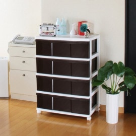 �ڴ����ʡ� ��10�� �磻�ɥ������� ��Ǽ�ܥå��� ��Ǽ������ �ץ饹���å� �����Ф� 4�� ��60 ����40 �⤵85cm ����ե� ������� �ۥ磻�ȡ��֥饦�� ���㥹�����դ� ������