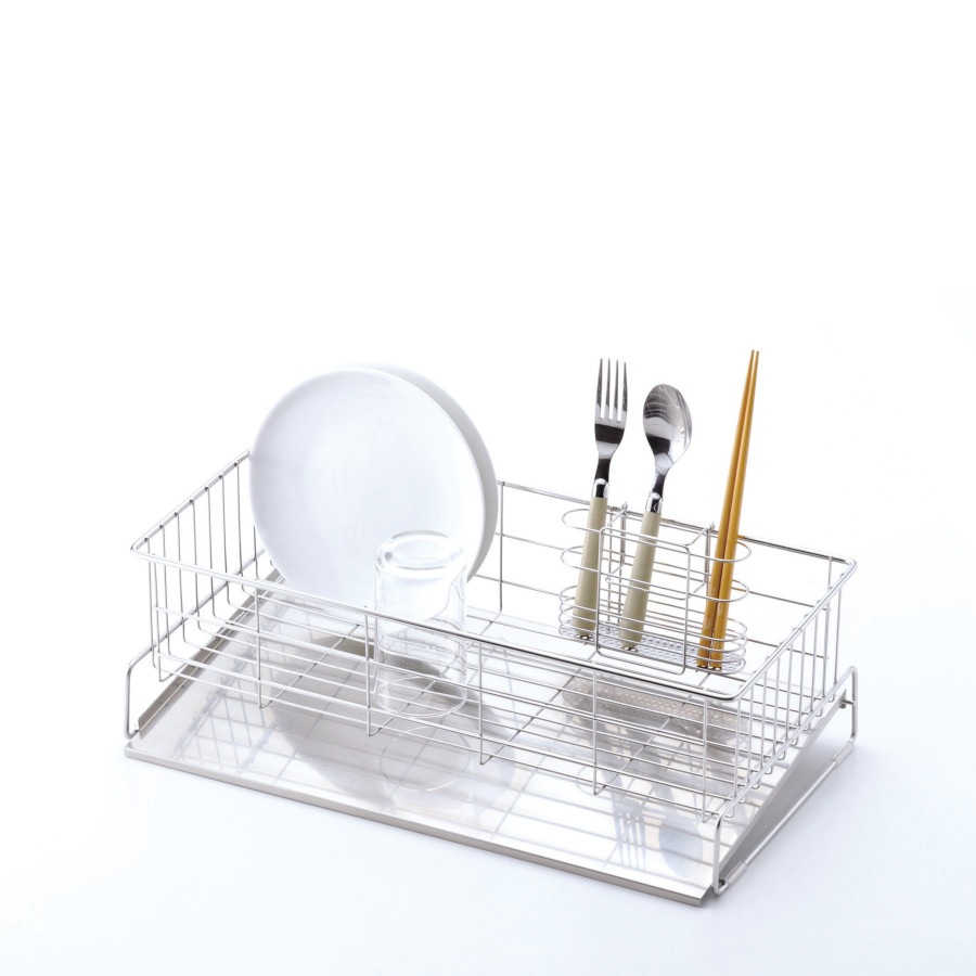 水切りラック シンク上 水切りかご 食器 水切りバスケット 水が流れる