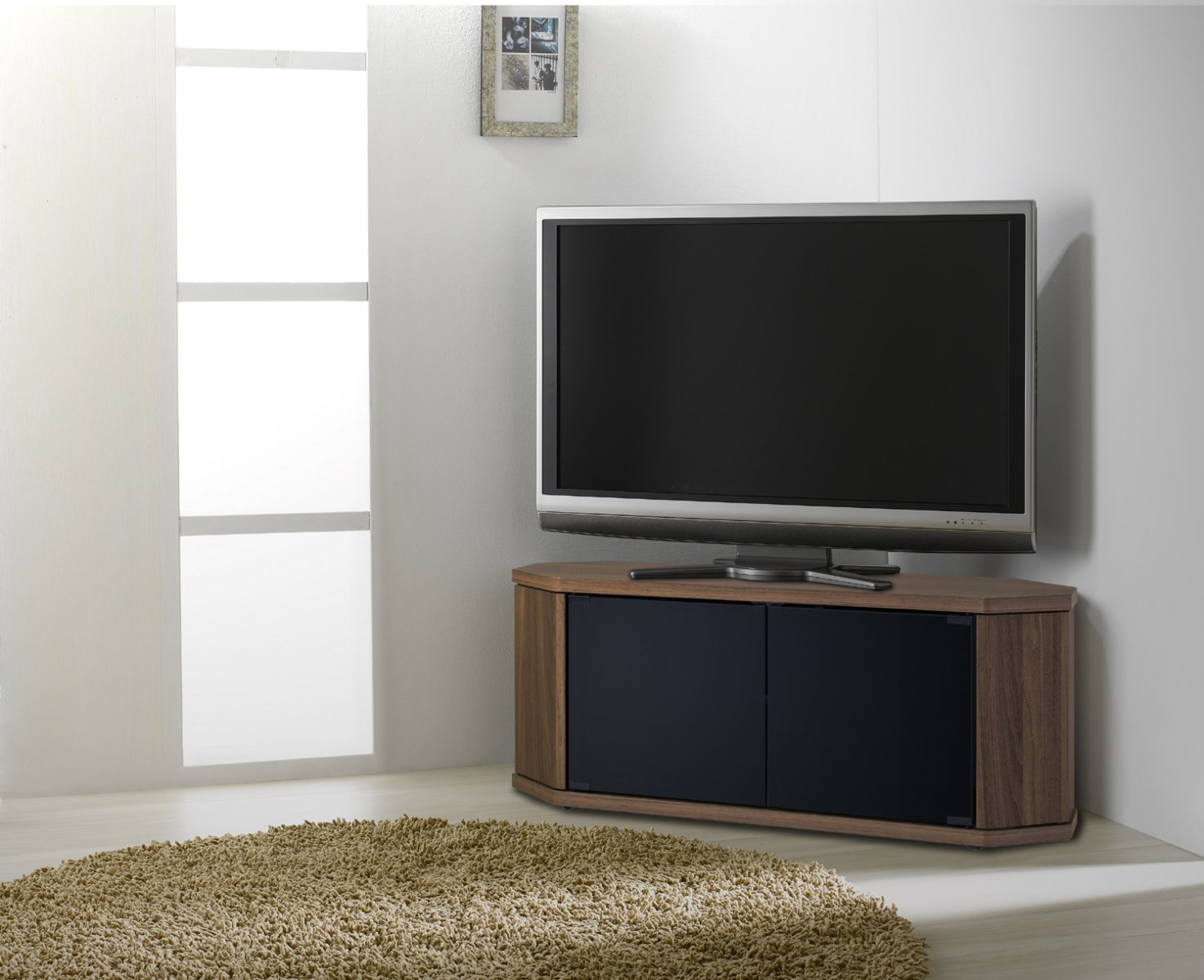 テレビ台 コーナー 三角 テレビボード 木製 42インチ 42型 対応