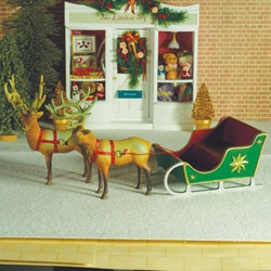 ドールハウス用 クリスマス2頭のトナカイとソリのセット5654 | すべて