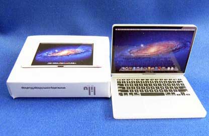 世界のミニチュアコレクション 1/12スケール ハンドメイドMac book