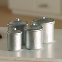 新価格！ドールハウス用 シルバーキャニスターセット4340 | すべての