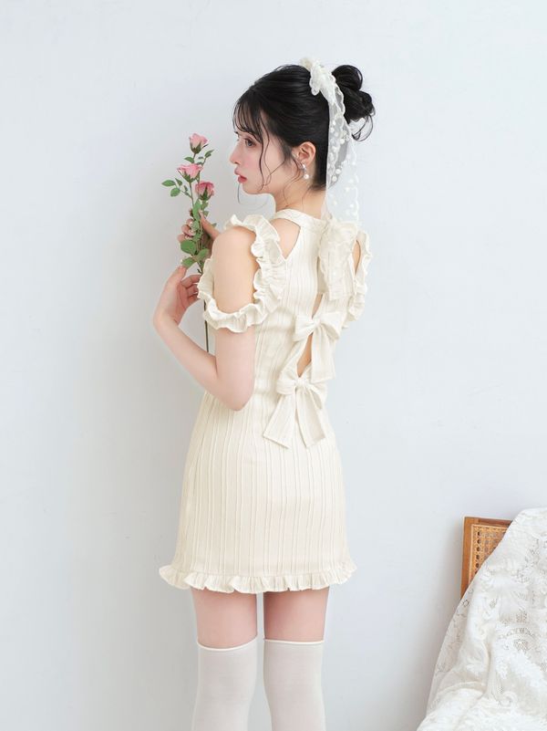 M me eme／Flower tulle mini onepiece(eme10700) | All Item